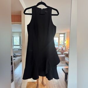 Banana Republic Black Ruffle Wrap Dress